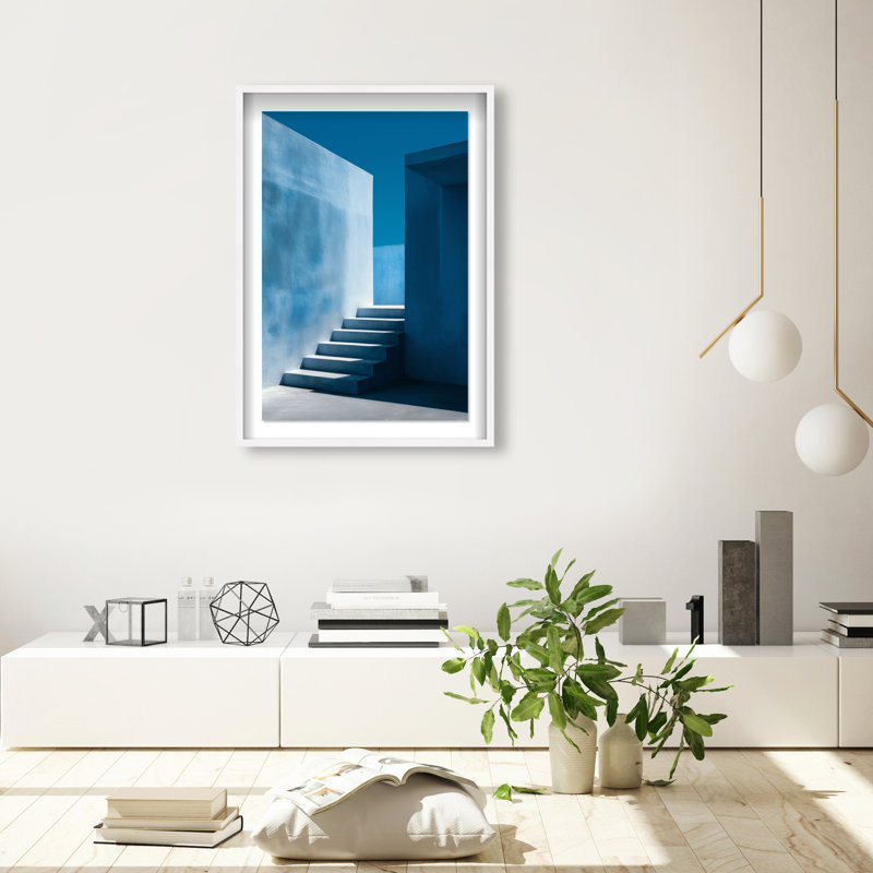 Deep Ocean Walls II Shadowbox Abstract Print by Oliver Gal, Black Frame, 10 x 15, 25.5"H x 17.5"W, White Shadowbox
