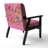 Multi-Color Bird On Tree - Velvet Upholstered Farmhouse Accent Arm Chair-1792731567-1805356393