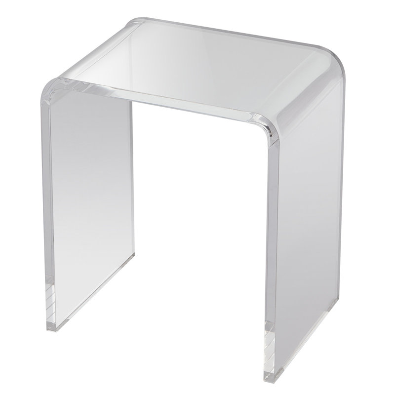 Table d'appoint en acrylique, idéale pour le salon ou le bureau, table d'appoint en Lucite en forme de C, table d'appoint transparente en acrylique pour boissons, nourriture, chambre ou bureau