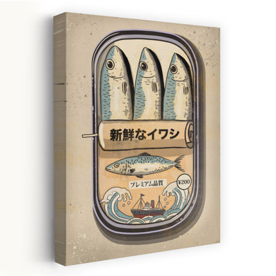 Fresh Sardine Can Retro Vintage Fish Ocean Wall Art