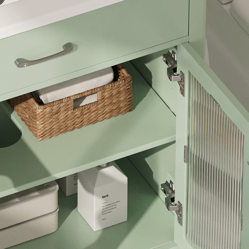 Meuble-lavabo moderne, armoire de salle de bain, Vert