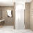 34"X 72" Pivot Shower Door, Aluminum Frame, Half Frame,1/4"(6Mm) Tempered Glass Explosion Proof Film-120984797