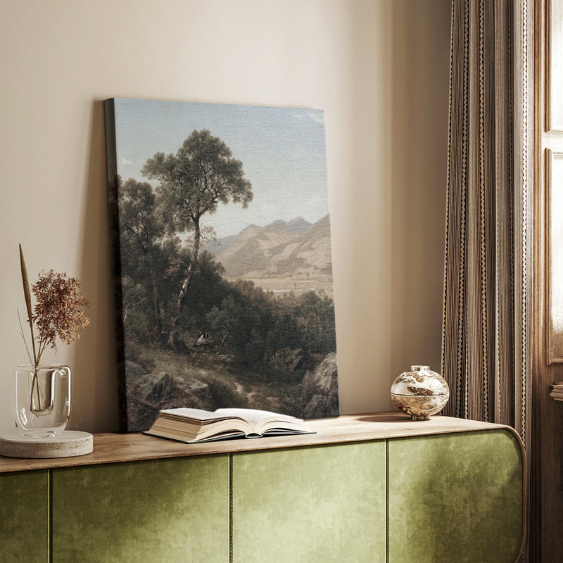 Paysage rétro Cxxxviii - galerie Cavas enveloppé, H 36 po x l 24 po