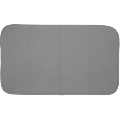 Tapis de vaisselle réversible de qualité supérieure pour la cuisine: 16 po x 28 po ultra-absorbant, durable, sans condensation et surdimensionné pour les grandes casseroles et poêles - 1 paquet, étain