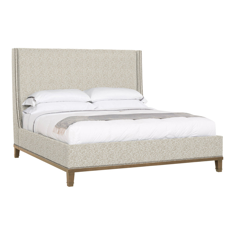 Michael Weiss Upholstered Wingback Bed, Worthy Snow, Navajo