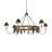 Kennardi 6 - Light Steel Dimmable Chandelier