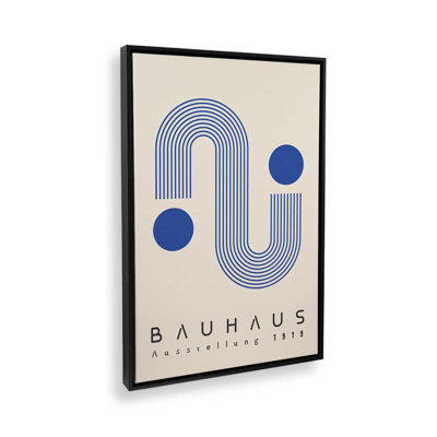 Linhaus Bauhaus linéaire sur toile bleue
