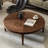 Black walnut solid wood end table-113571944