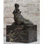 Sculpture miniature contenta hippopotame
