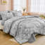 Ensemble d'édredon botanique réversible 7 pièces Ensemble de literie complète en microfibre douce pour toutes les saisons-122486624-122486628