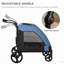 Pet Stroller Universal Wheel With Storage Basket Ventilated Foldable-1833576150