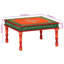 vidaXL Coffee Table Hand Painted Plant Stand Accent Table Solid Mango Wood-1905943422