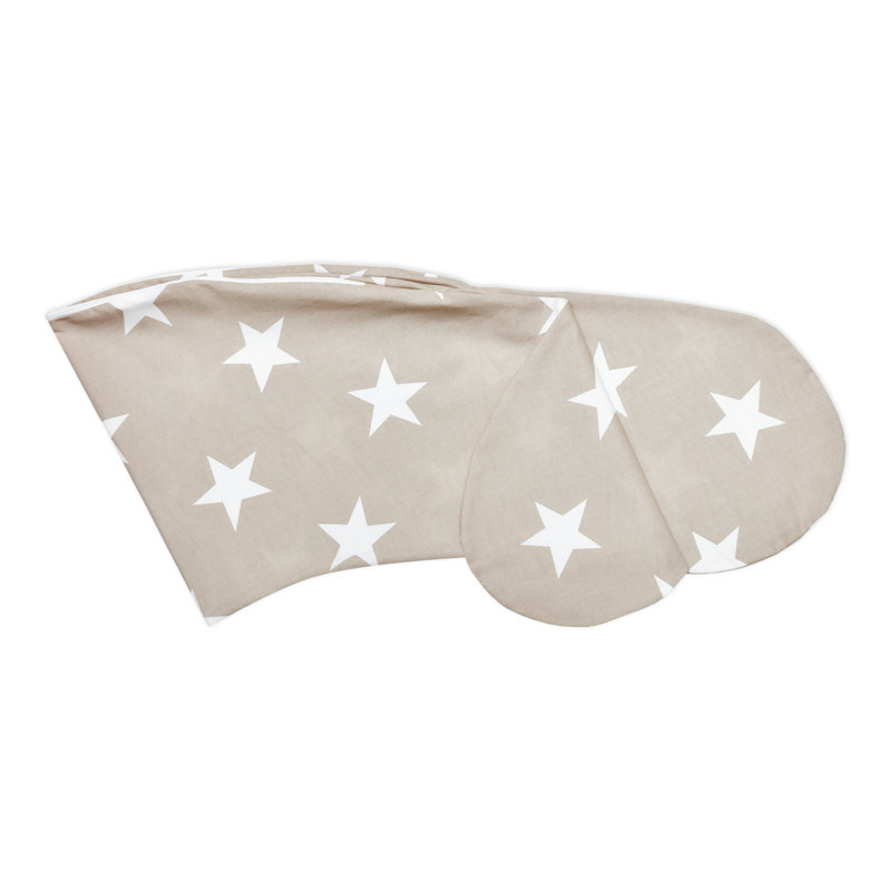 Große Sterne Friends Geometric Cot Pillowcase, Beige