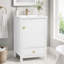 Meuble-lavabo de salle de bain avec tablette de rangement et porte à fermeture en douceur