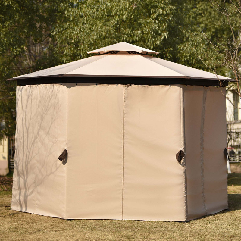 12 Ft. W x 12 Ft. D Metal Grill Gazebo, 12 Ft. W x 12 Ft. D