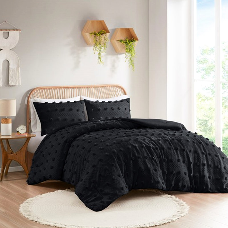 Très grand / très grand lit - Édredon antirouille, Noir, King Comforter + 2 Standard Shams