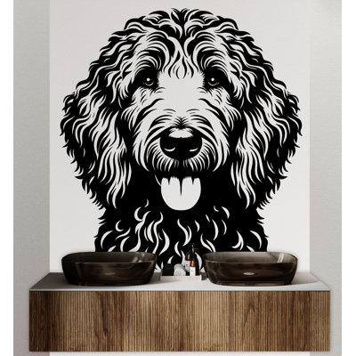 Goldendoodle Dog Wall Decal Dog Decor Dog Kids Dog Wall Art Decal Dog Lover Animals Dog Wall Bathroom Wall Decals Stickers Vinyl 030DE