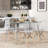 Annesley Glass Top Metal Base Dining Table-886875159