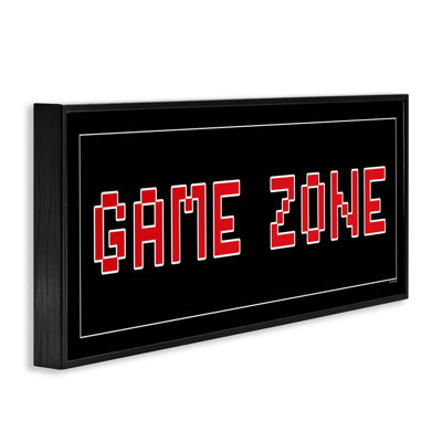 Pixel Style Game Zone, estampe numérique encadrée, design par Yass Naffas Designs
