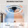 Indoor Flush Mount Ceiling Fan With LED Light And Remote Control