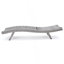 Chaise longue en osier crème