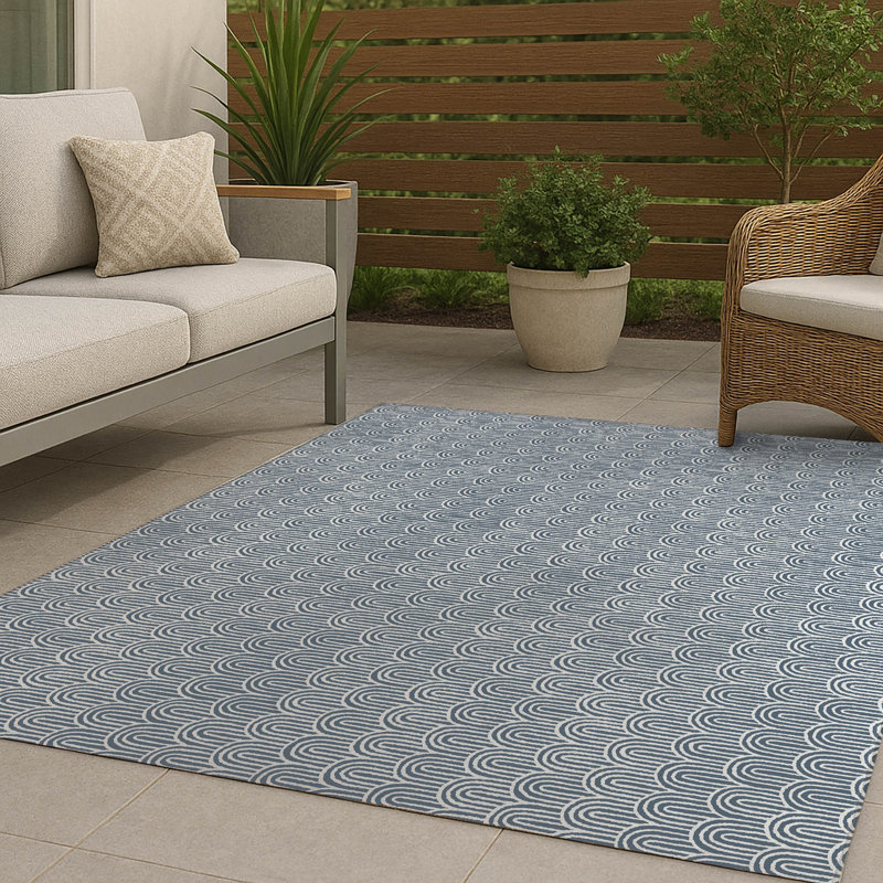 Rolling Hills Non-Slip Outdoor Rug, Rectangle 5' x 7'