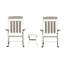Ensemble de 3 chaises berçantes d'extérieur