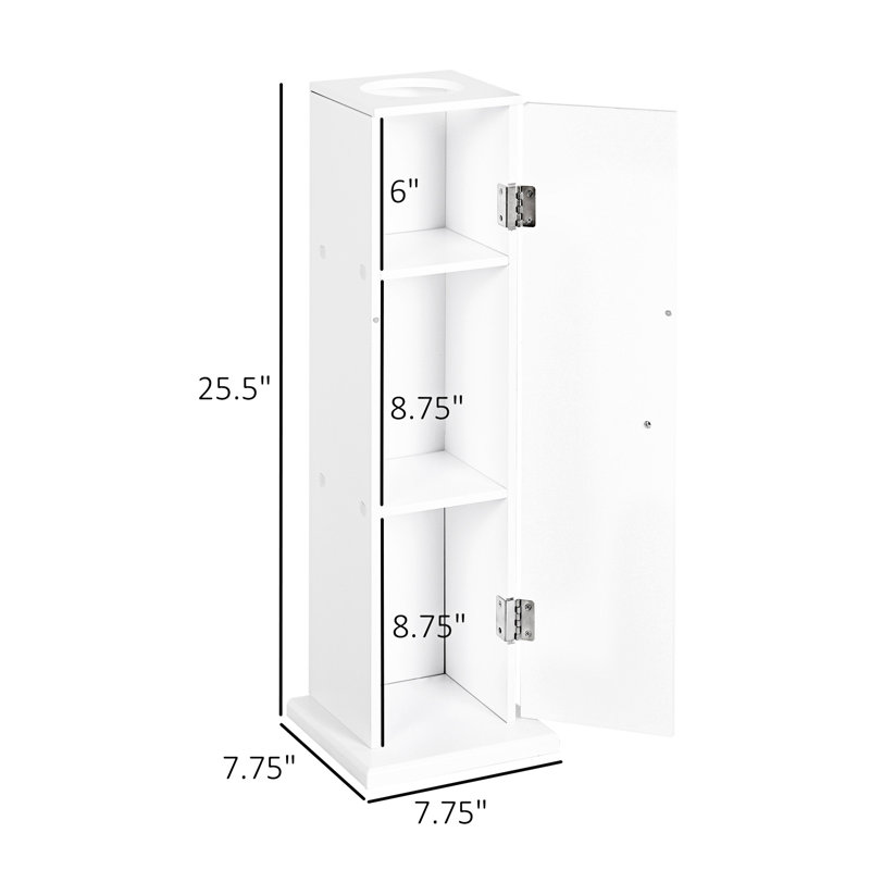 Toilet Paper Cabinet with 2 Shelves