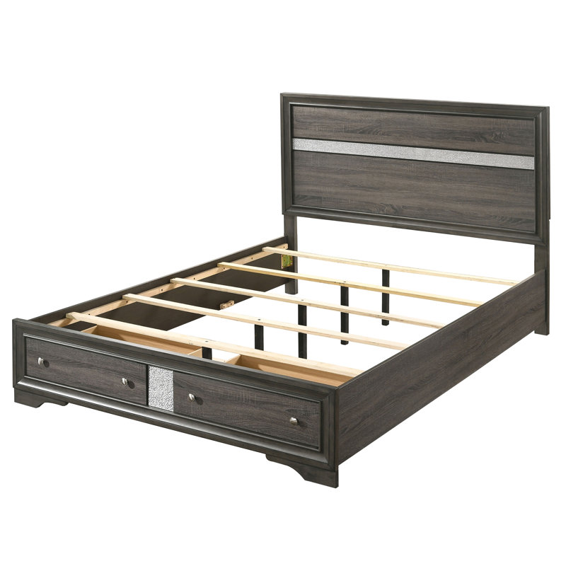 Ensemble de chambre à coucher 3 pièces Sana, Gris, 2 Pieces: Bed, Dresser, Grand