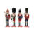 4 Piece King and Guard Nutcrackers Set