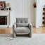 Canapé simple en velours de 33,86 po avec coussin décoratif, fauteuil à 2 accoudoirs en bois massif pour la chambre à coucher, le bureau et le salon-537714797