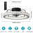 19.68" - Dimmable Led Crystal Ceiling Fan With Led Lights-565190401