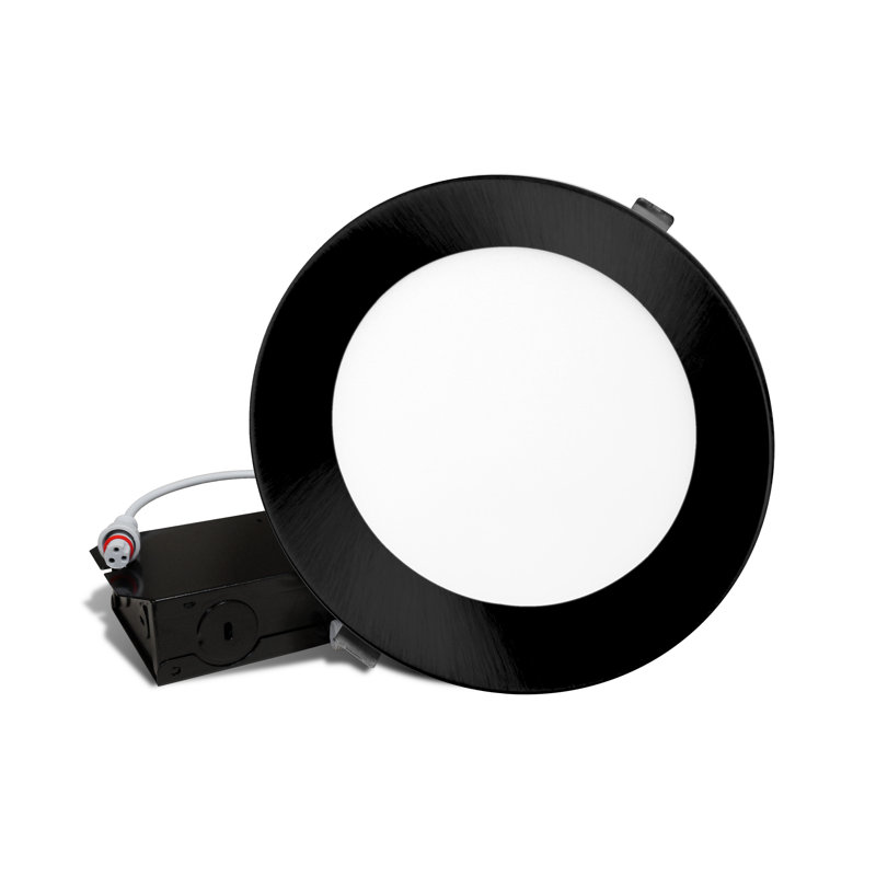 Ensemble d'éclairage encastré Canless 6 "Ultra Slim, Noir