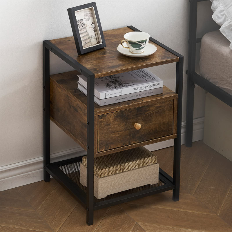 Conestoga 40cm W Steel Bedside Table