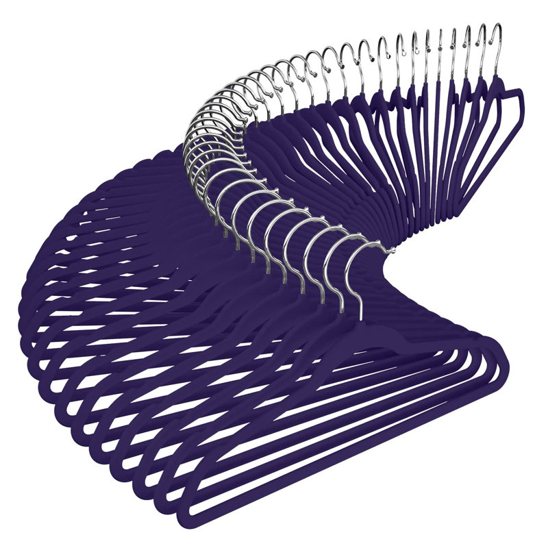 11 crochets en plastique antidérapants, Mauve foncé