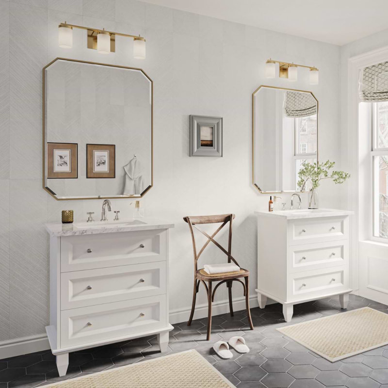 Nora 30" Freestanding Standard Single Bathroom Vanity with Top, White