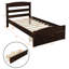 Structure de lit plateforme simple avec tiroir de rangement et support en lattes de bois sans sommier