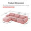 Canapé modulaire en L 114,7 po x P 70,4 po x H 28,7 po Aura