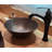 14" Round Copper Bathroom Vessel Sink in Brushed Sedona Daisy Drain Included