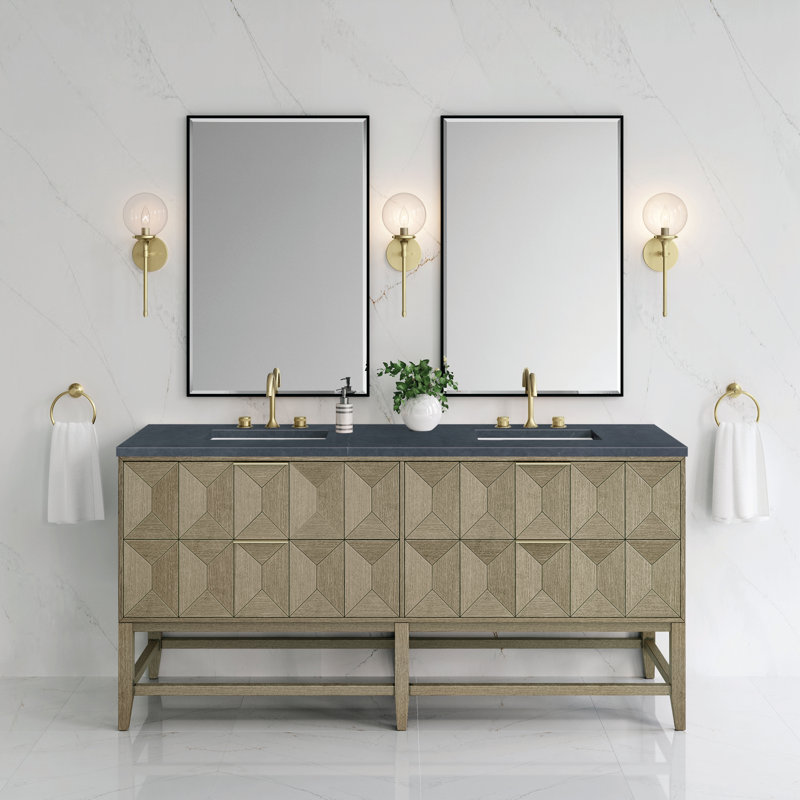 Emmeline 72'' W Vanity, Charcoal Soapstone, 8" Widespread