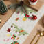 Chemin de table de Noël 13 X 72 pouces, décorations de table Merry Christmas pour la cuisine, décorations saisonnières de Noël d'hiver pour la fête à la maison