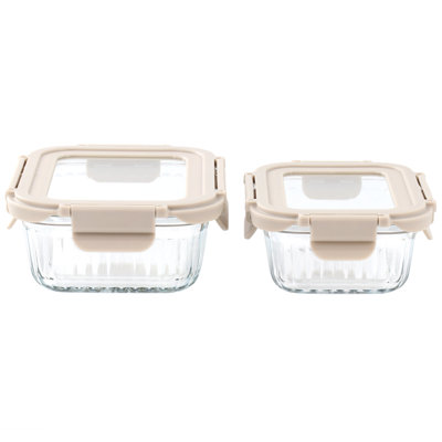 Contenant en verre pour aliments - Ensemble de 2