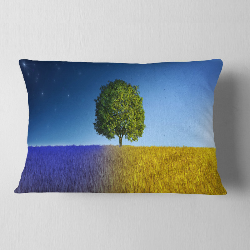 Coussin Designart "Tree in Night and Day"