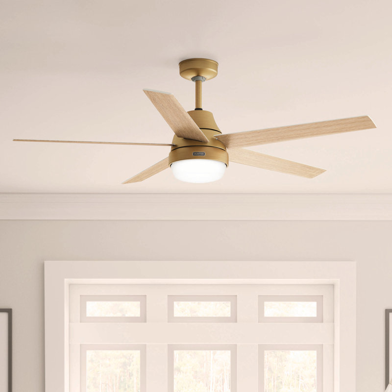 Hunter 60 inch Aerodyne Wi-Fi ENERGY STAR® Ceiling Fan with LED Light Kit and Handheld Remote