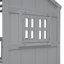 Lit mezzanine double en bois massif avec tiroirs de rangement et garde-corps Ahleah-114225141