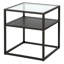 Deimy Glass Top Frame End Table