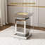 Table de bout en miroir avec lumière DEL, table de chevet en miroir avec diamants broyés, table d'appoint argentée avec grand plateau de table pour le salon, la chambre à coucher et le bureau-130915745