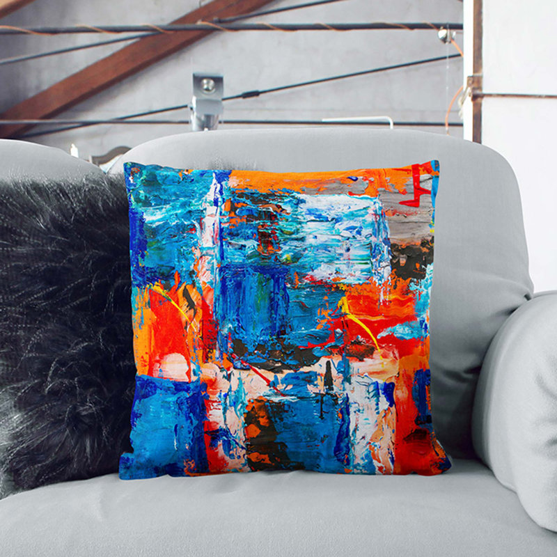 Square Throw Cushion, 55 x 55 cm, Black