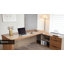 Bureau de direction ergonomique luxueux moderne en L avec rangement intégré et gestion de l'alimentation-2120123000-2145306771