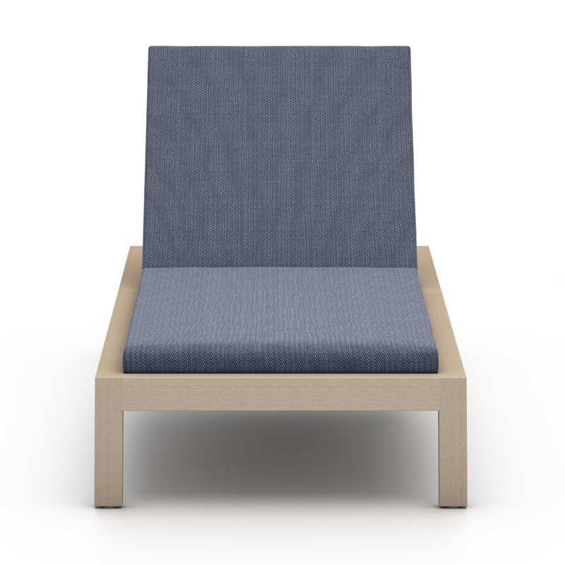 Sonoma Outdoor Teak Chaise Lounge, Faye Sand, Washed Brown